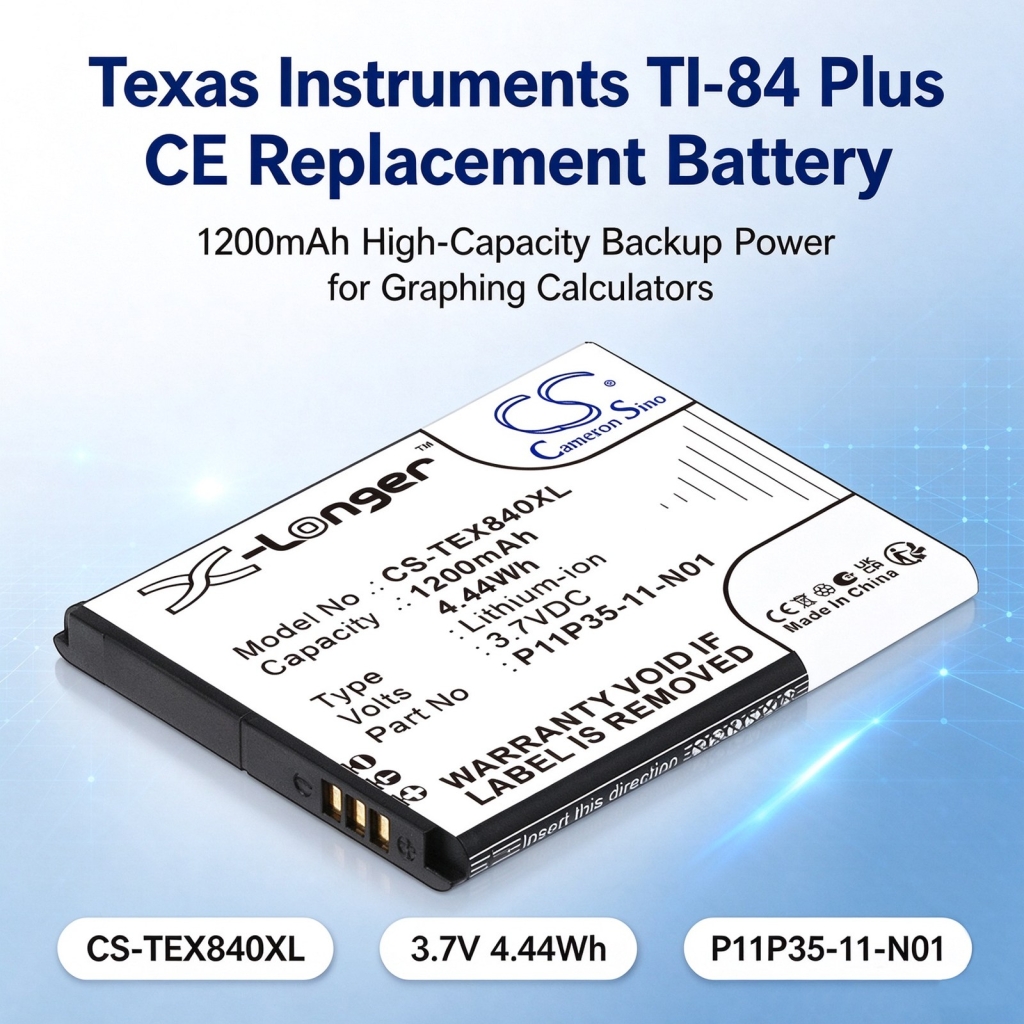 Akkumulátorok kompatibilis a következőkkel Texas Instruments TI Nspire CX Nspire CX CAS Graphing CS-TEX840XL