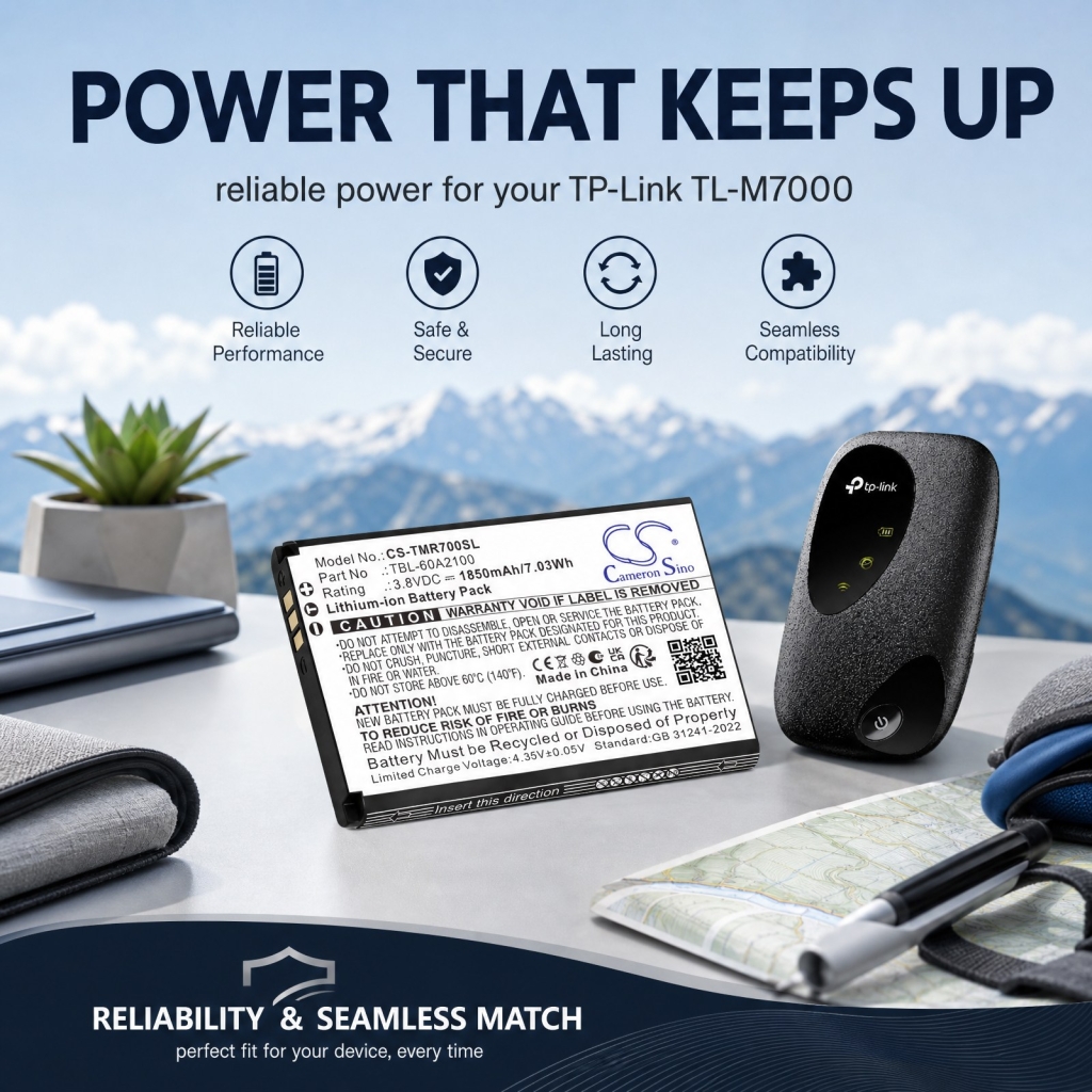 Akkumulátorok kompatibilis a következőkkel TP-Link TL-M7000 TL-M7000 CS-TMR700SL