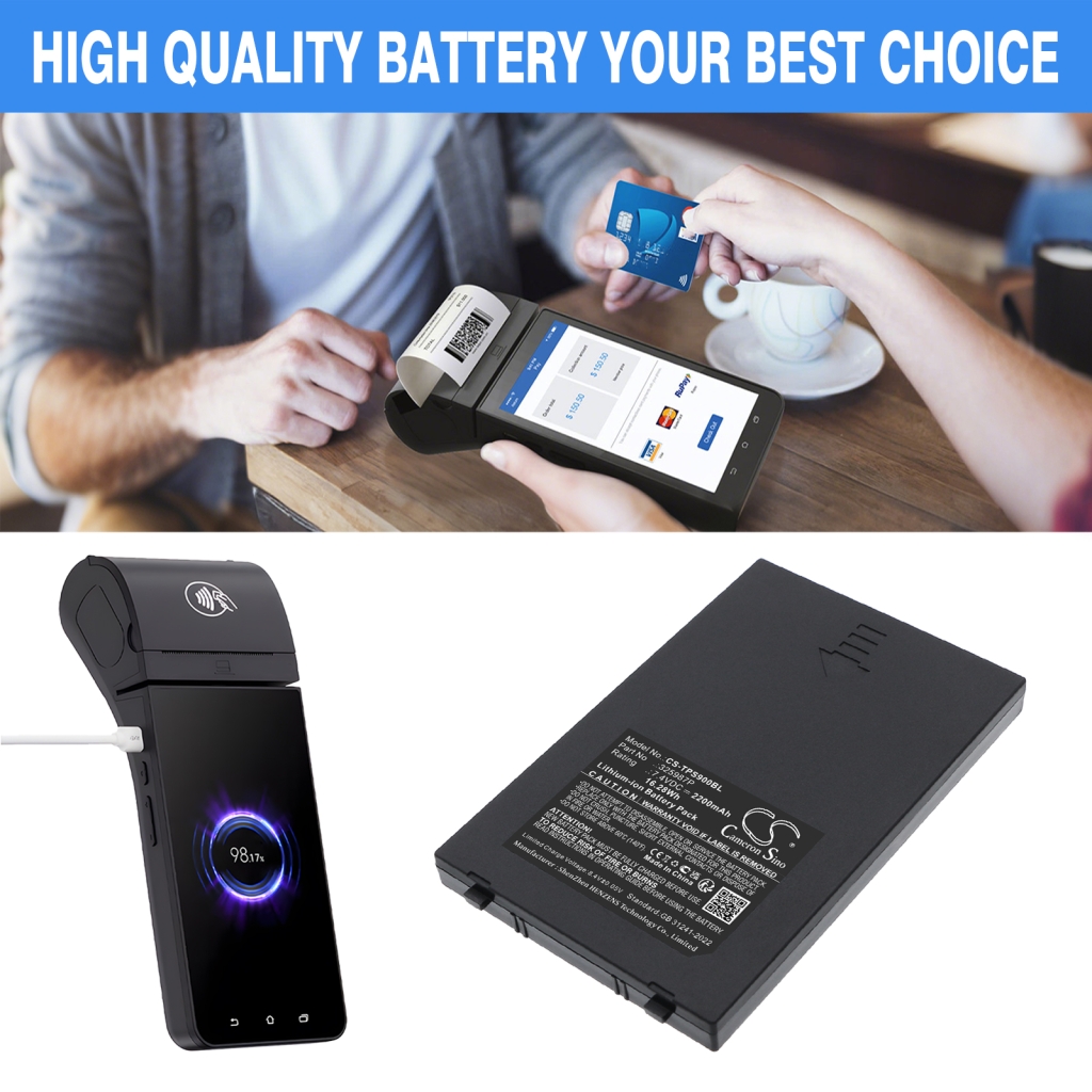 Akkumulátorok fizetési terminálokhoz Telpo CS-TPS900BL