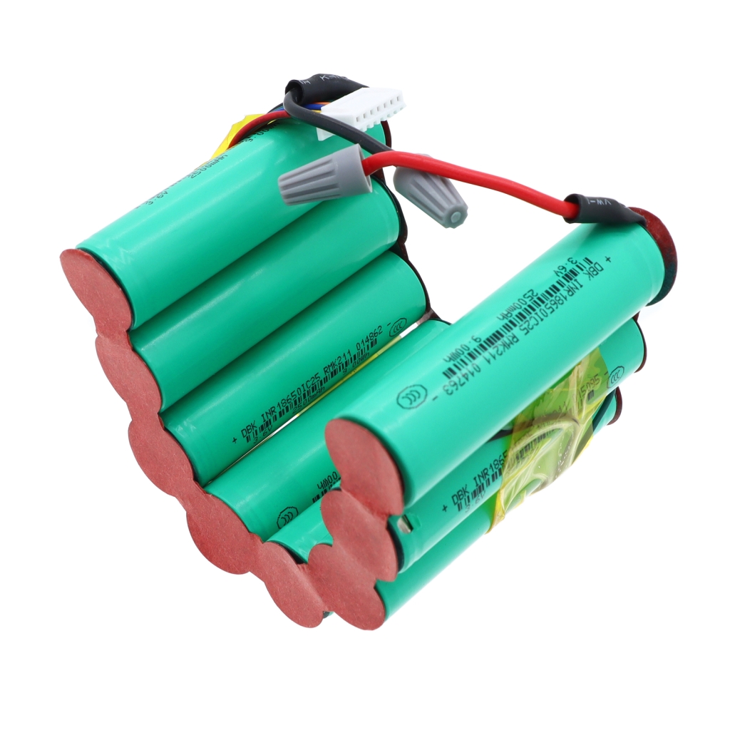 Cameron Sino CS-TRE256VX side view ~10 green DBK 18650 cells wiring harness