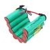 Cameron Sino CS-TRE256VX side view ~10 green DBK 18650 cells wiring harness