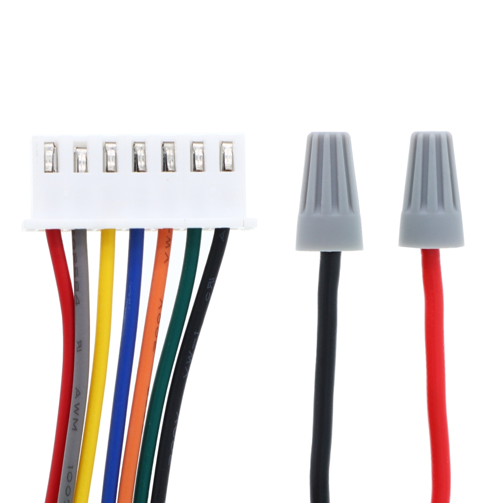 Cameron Sino CS-TRE256VX connector close-up white multi-pin JST gray caps