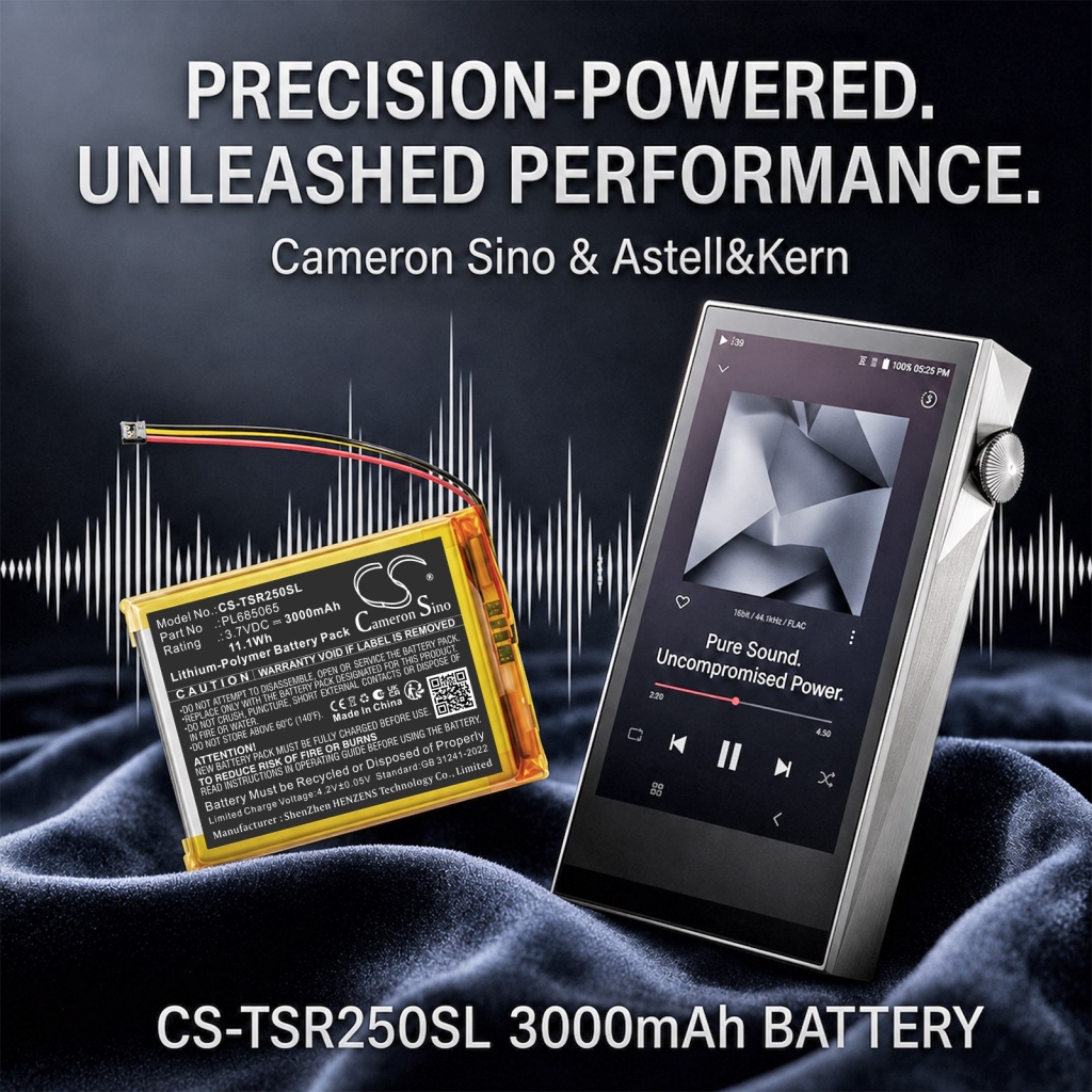 Akkumulátorok kompatibilis a következőkkel Astell&Kern SR25 SR25 mk2 CS-TSR250SL