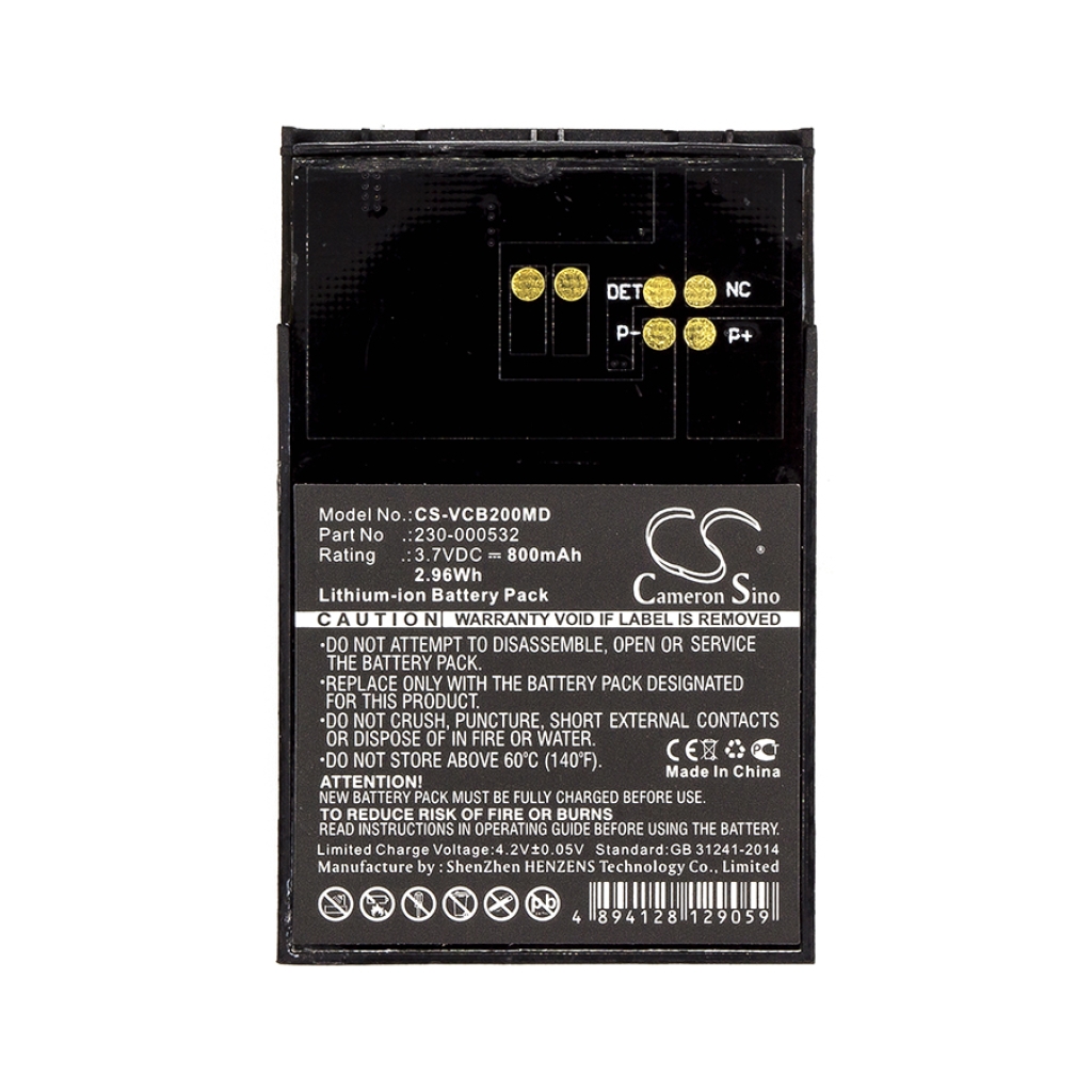 Akkumulátorok orvostechnikai eszközökhöz Vocera Communications Badge B1000 (CS-VCB200MD)