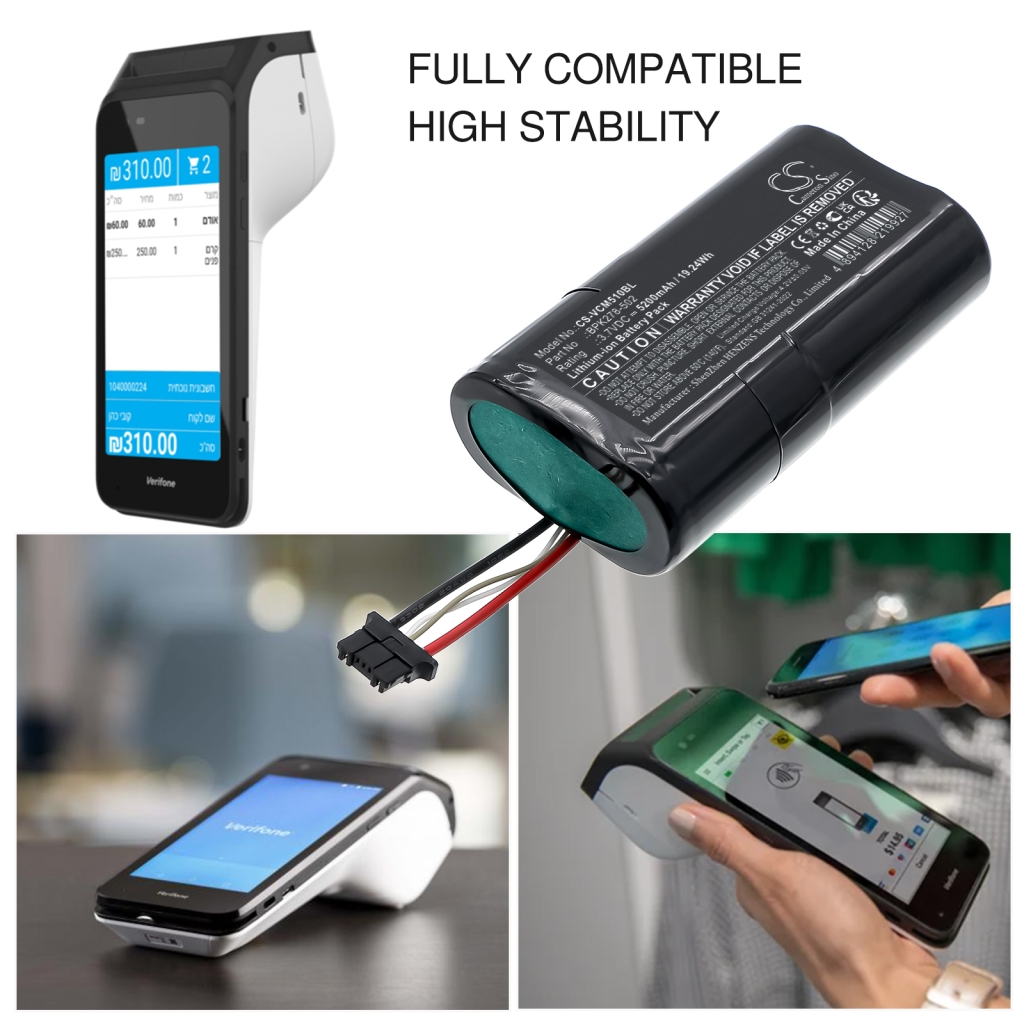 Akkumulátorok fizetési terminálokhoz Verifone CS-VCM510BL