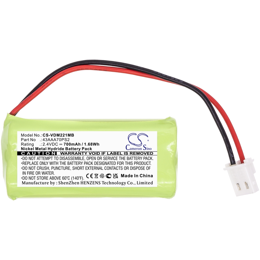 Akkumulátorok Elemek a bébiőrökhöz CS-VDM221MB