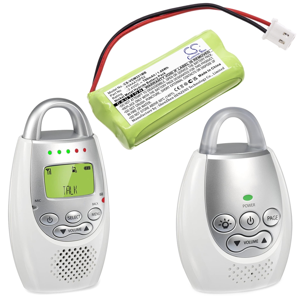 Akkumulátorok Elemek a bébiőrökhöz CS-VDM221MB
