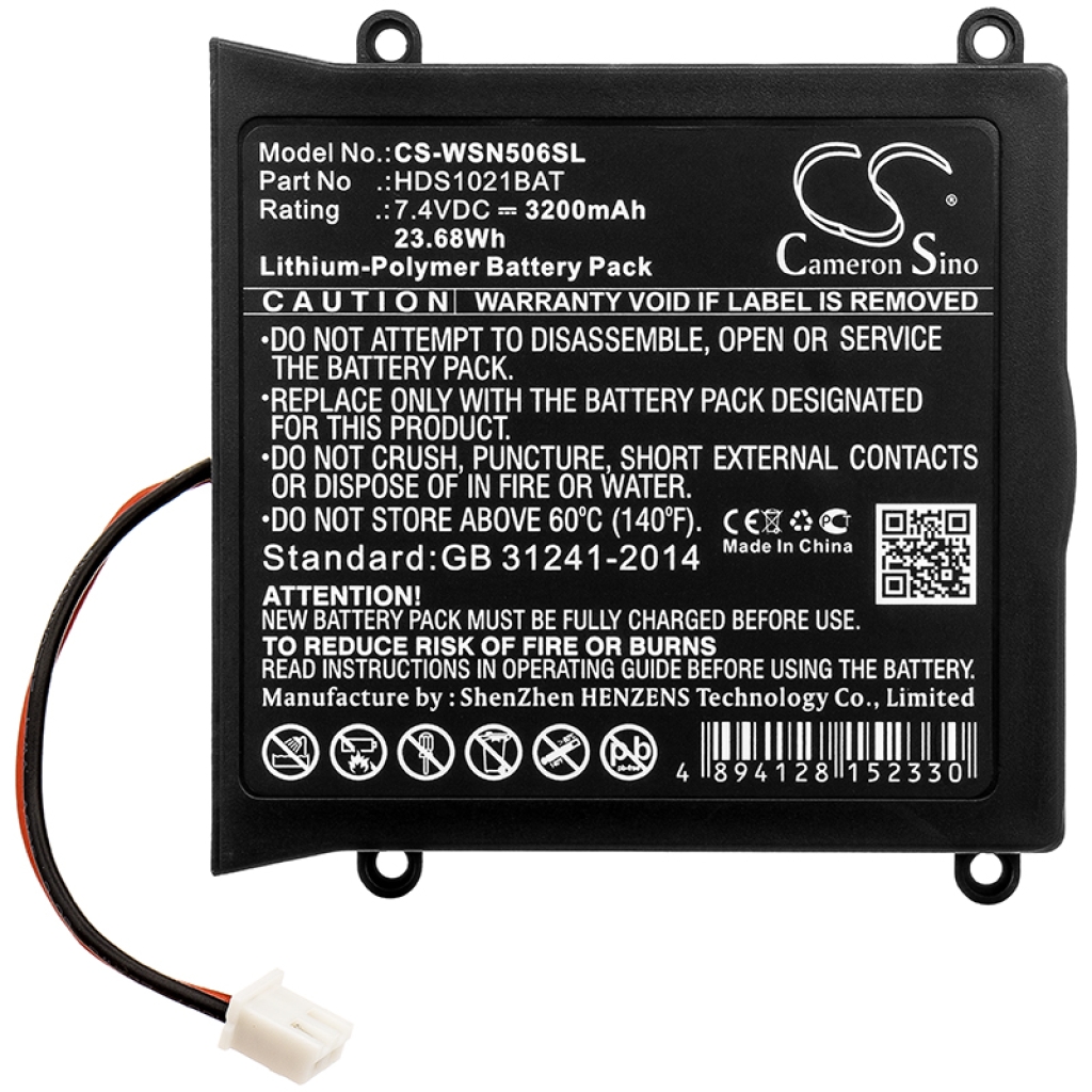 Kompatibilis akkumulátor csere Owon 82DS-12201M0,HDS1021BAT