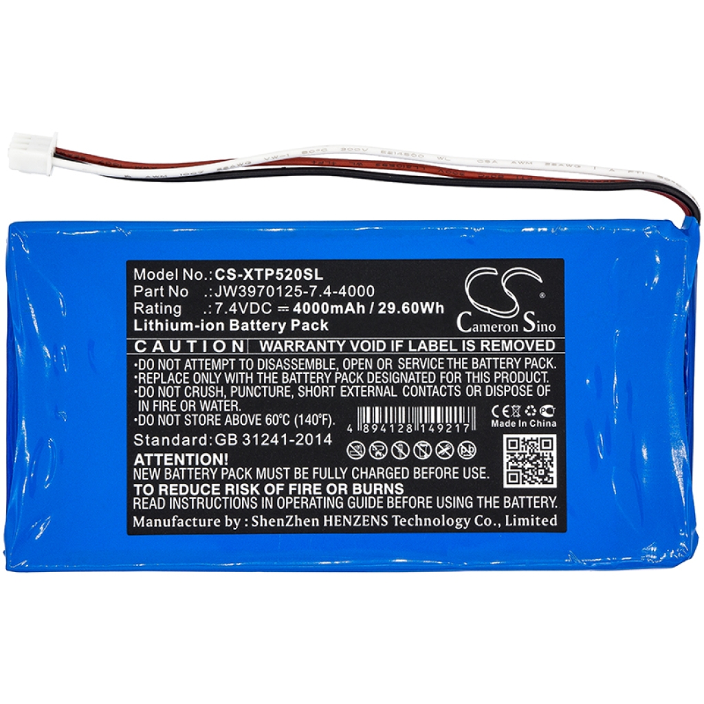 Kompatibilis akkumulátor csere Xtool JW3970125-7.4-4000