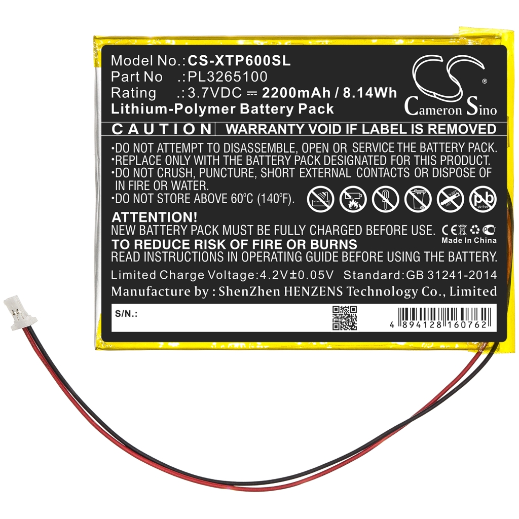 Kompatibilis akkumulátor csere Xtool PL3265100