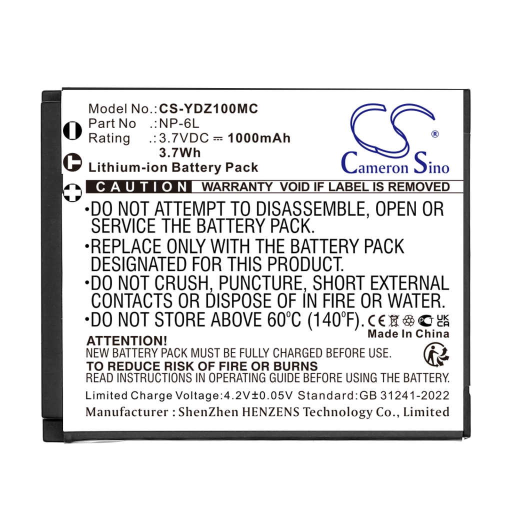 Camera Battery Generic CS-YDZ100MC