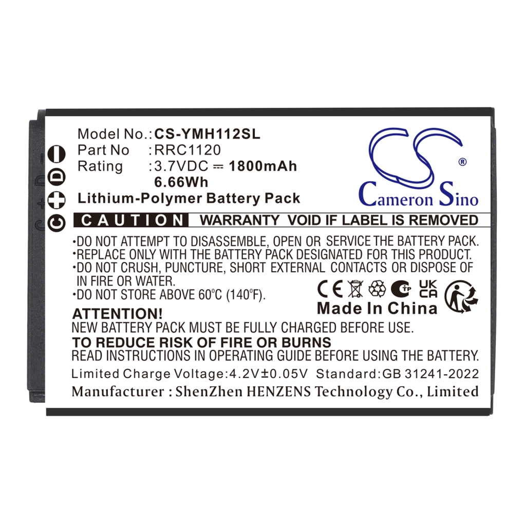 Battery for Yamaha RM-WGL Wireless Directional Tabletop Microphone