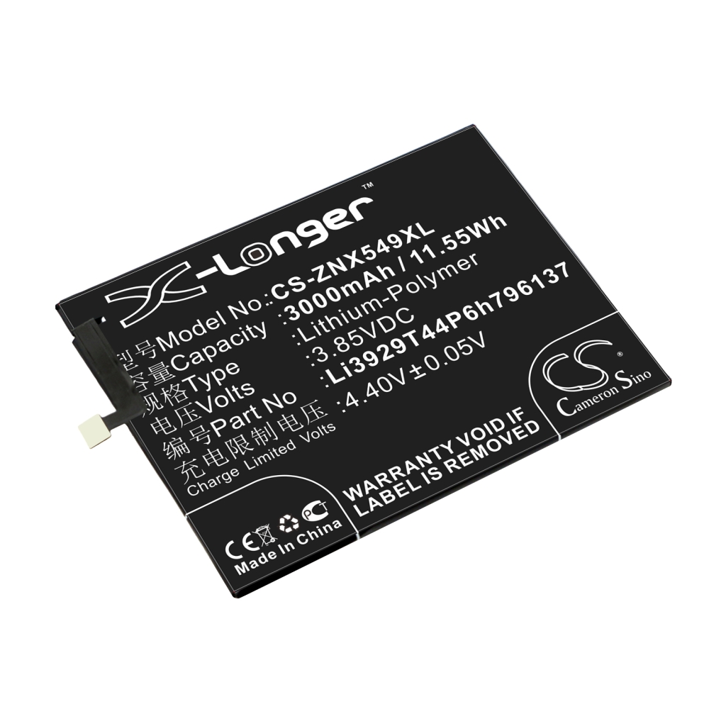 Kompatibilis akkumulátor csere Nubia LI3929T44P6H796137