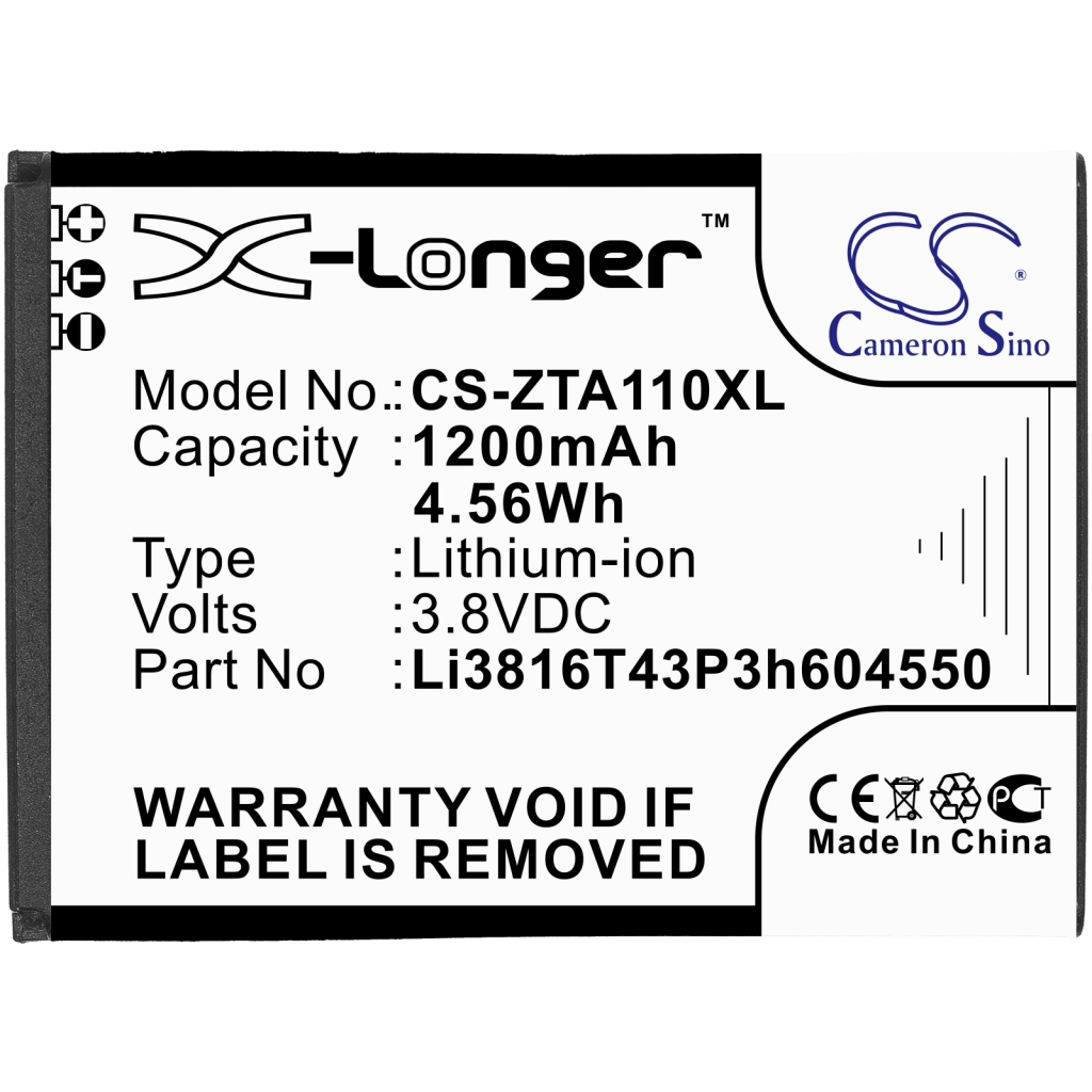 Kompatibilis akkumulátor csere ZTE LI3715T42P3H604550,LI3816T43P3H604550
