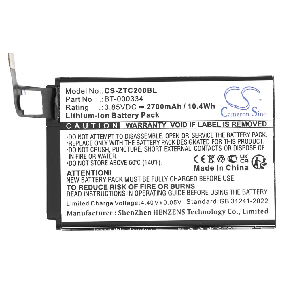 Szkenner akkumulátorok Zebra CS-ZTC200BL