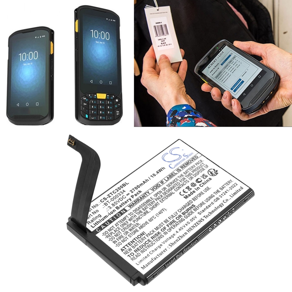 Szkenner akkumulátorok Zebra CS-ZTC200BL