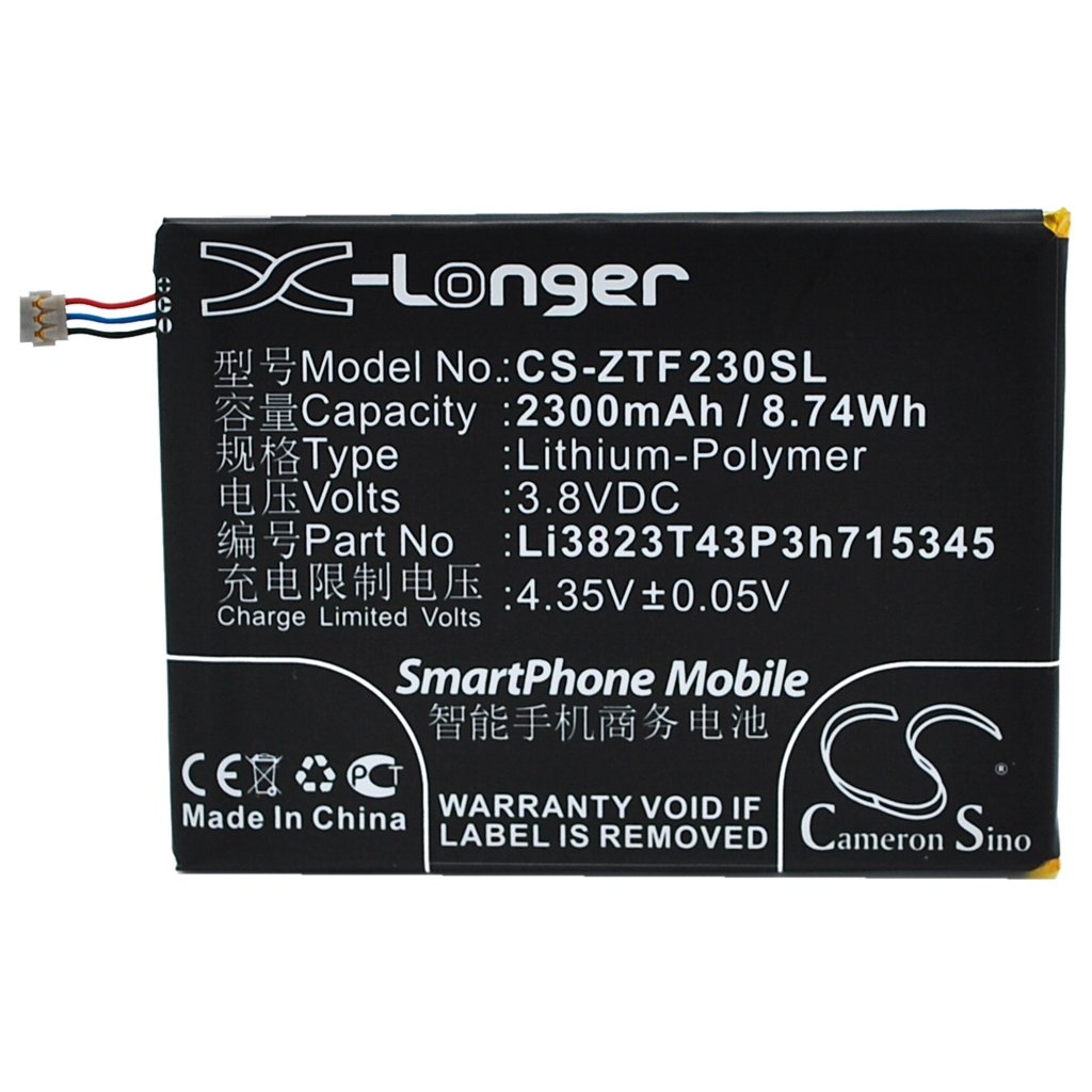 Kompatibilis akkumulátor csere ZTE LI3820T43P3H715345,LI3823T43P3H715345