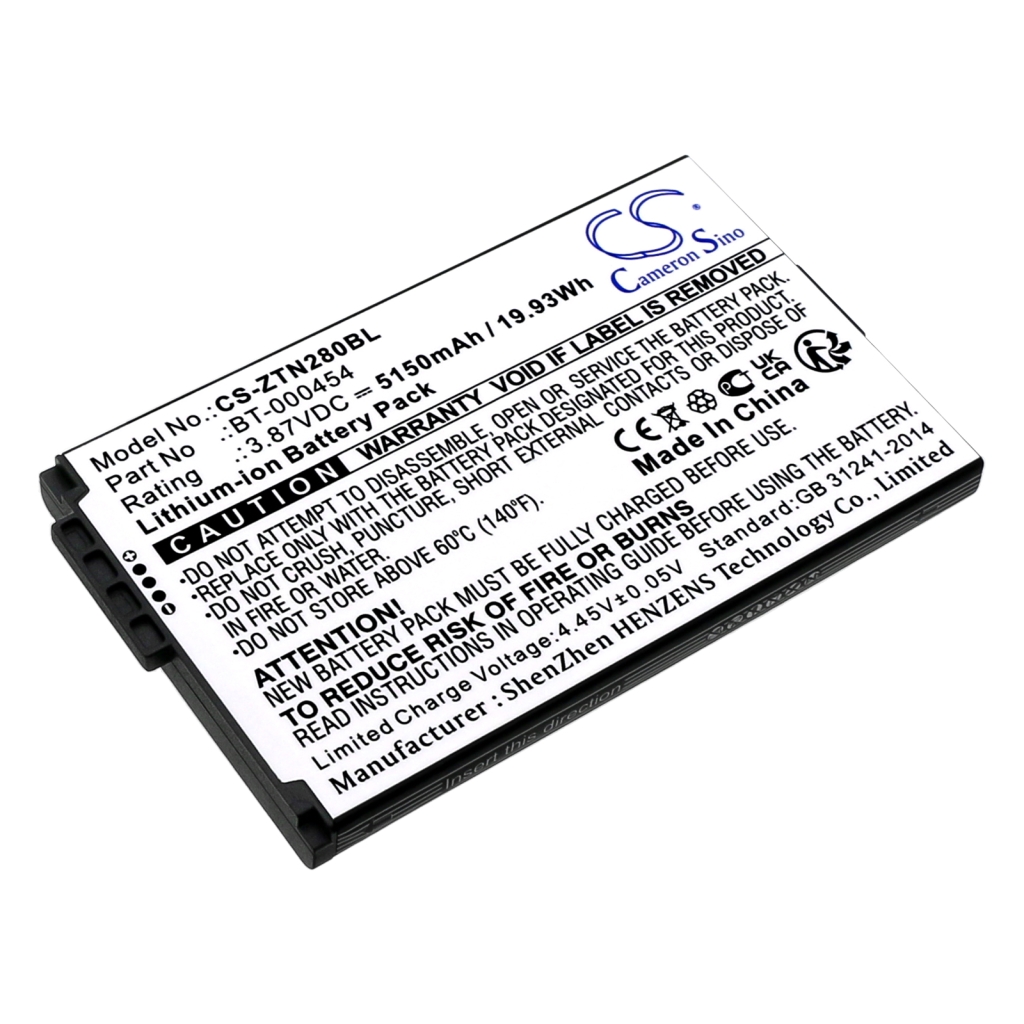 Szkenner akkumulátorok Zebra CS-ZTN280BL