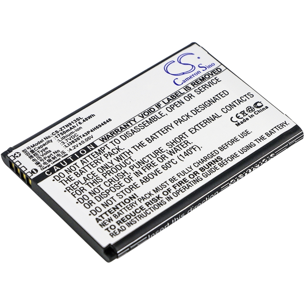 Kompatibilis akkumulátor csere ZTE LI3820T43P4H694848