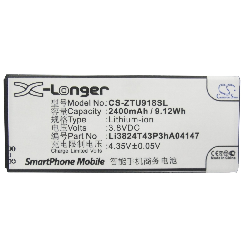 Kompatibilis akkumulátor csere ZTE LI3821T43P3HA04147,LI3824T43P3HA04147