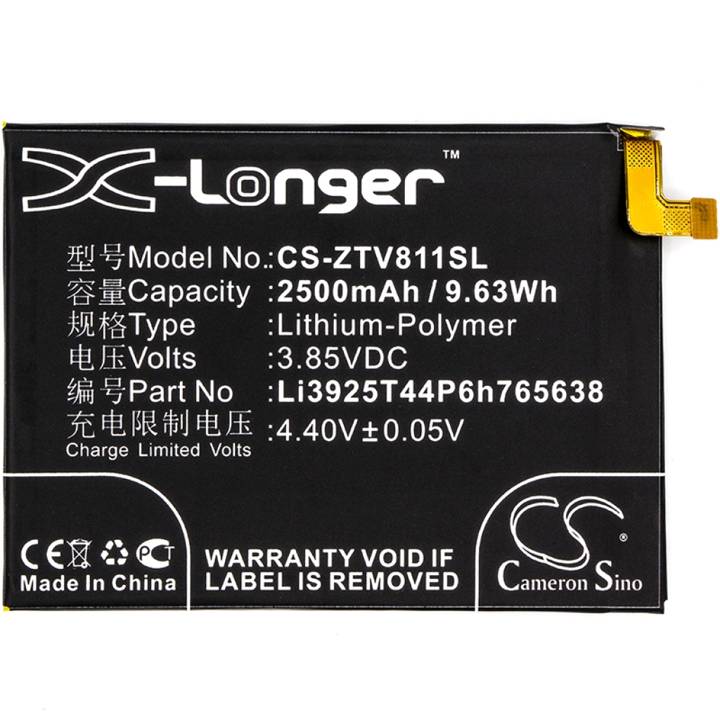 Kompatibilis akkumulátor csere ZTE LI3925T44P6H765638