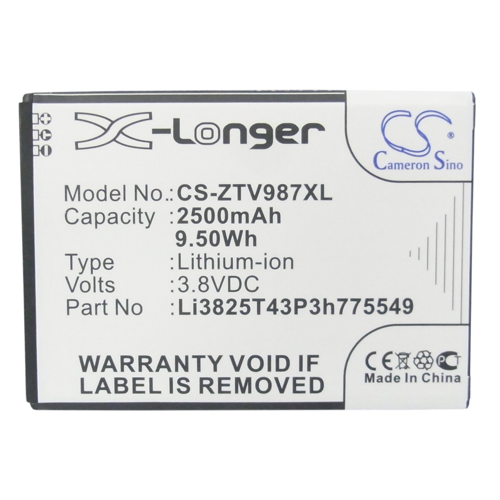 Kompatibilis akkumulátor csere ZTE LI3825T43P3H775549