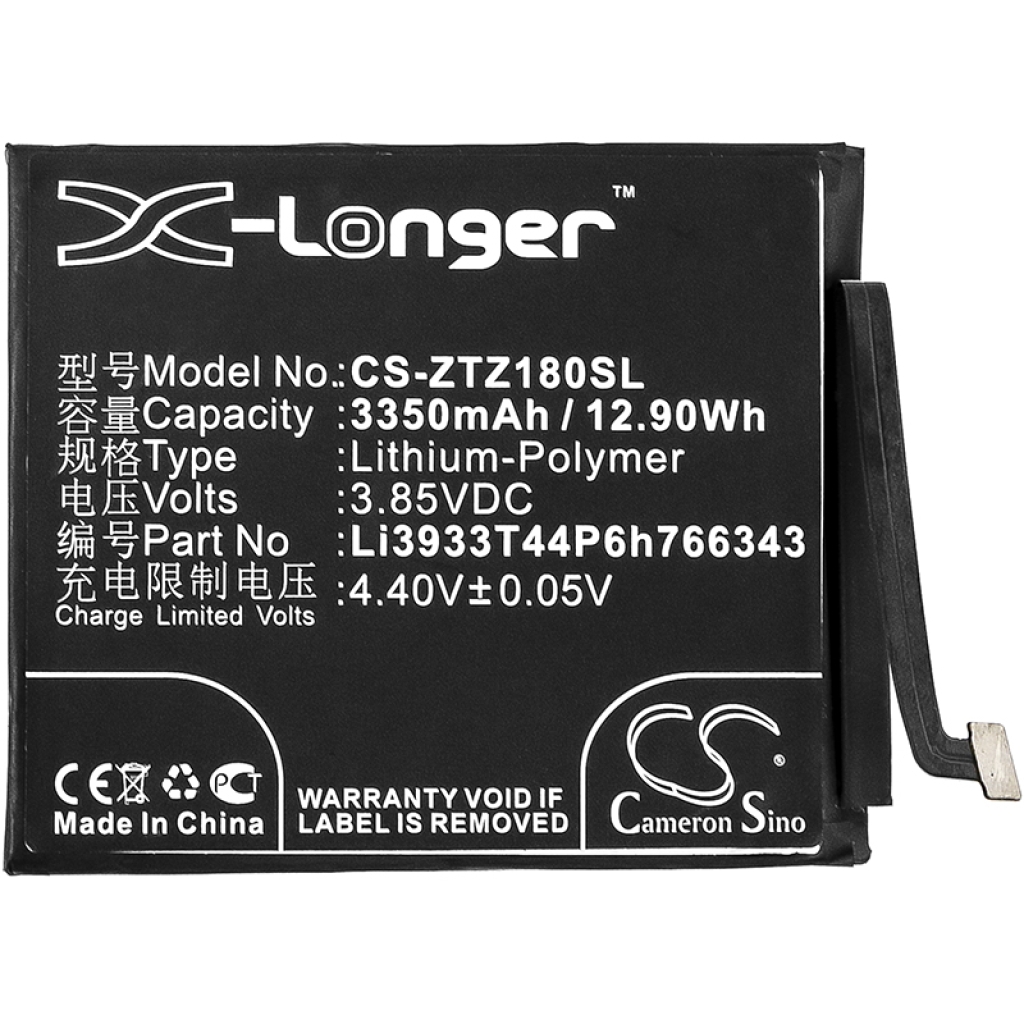 Kompatibilis akkumulátor csere Nubia LI3933T44P6H766343