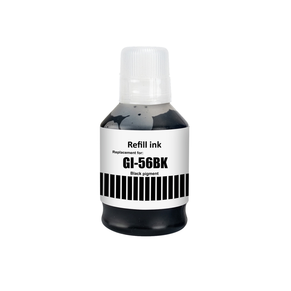 Kompatibilis helyettesítője Kompatibilis Canon GI-56BK / 170ml Tinta Fekete (Nyomtatófesték)